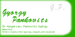 gyorgy pankovits business card